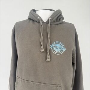 Billabong Mens Established Seventy Three Graphic Hoodie Gray Medium Pullover